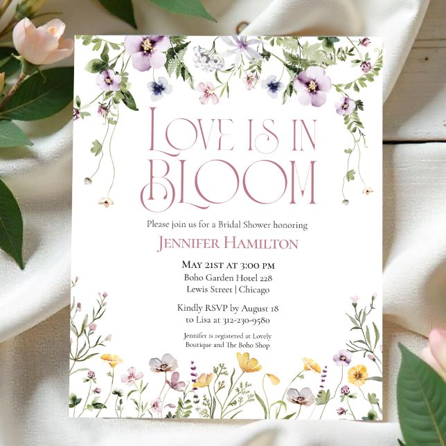 Love is in Bloom | Floral Bridal Shower Invitation (Creator Uploaded)