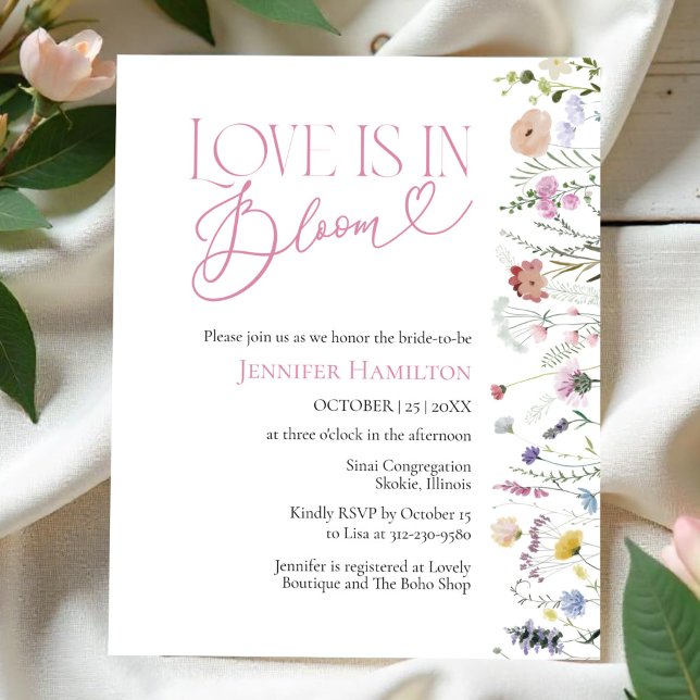 Love is in Bloom | Floral Bridal Shower Invitation (Creator Uploaded)