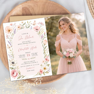 Love Is In Bloom Floral Bridal Shower Photo Invitation