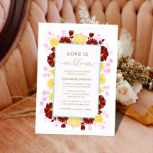 love is in bloom floral elegant bridal shower