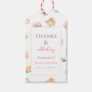 Love is in Bloom Floral Garden Bridal Shower Gift Tags