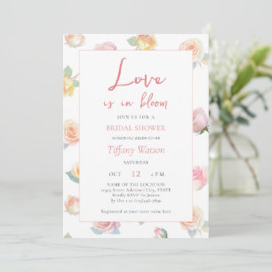 Love is in Bloom Floral Garden Bridal Shower Invitation
