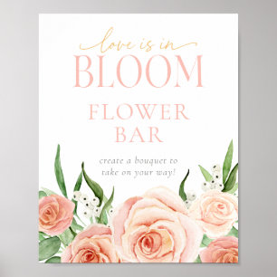 Love Is In Bloom Flower Bar Station Sign