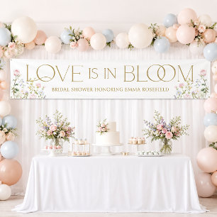 Love is in Bloom Garden Wedding Bridal Shower Banner