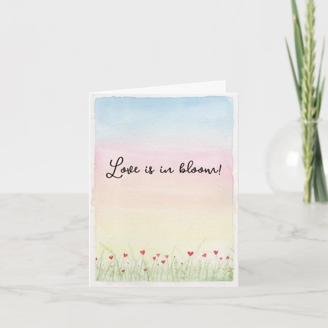 Love is in Bloom Holiday Card (Front)