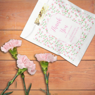 Love Is In Bloom Pink Floral Bridal Shower Favour Bags