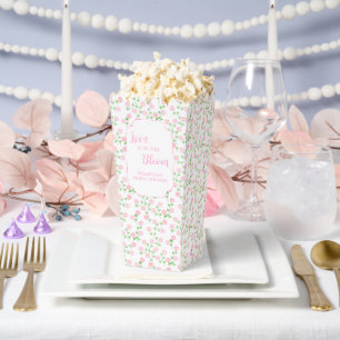 Love Is In Bloom Pink Floral Bridal Shower Favour Box