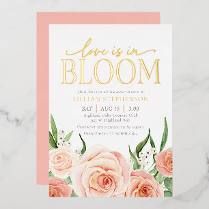 Love Is In Bloom Pink Floral Garden Bridal Shower