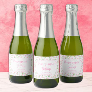Love Is In Bloom Pink Floral Signature Drink Label