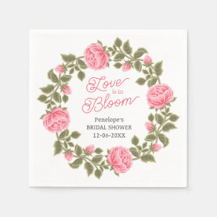 LOVE IS IN BLOOM PRETTY PINK WILD ROSES NAPKIN
