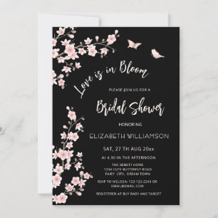 Love Is In Bloom   QR Code Registry Bridal Shower Invitation