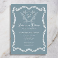Love Is In Bloom Regency Crest Blue Bridal Shower
