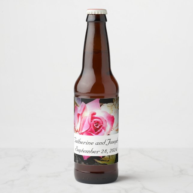 Love is in Bloom Rose Food and Beverage Label Set (Front)