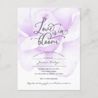 Love is in bloom, simple modern purple shower