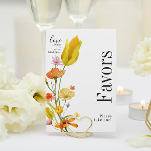Love is in Bloom Spring Bridal Shower Favours Card