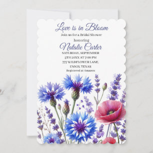 Love is in Bloom Spring Floral Bridal Shower  Invitation
