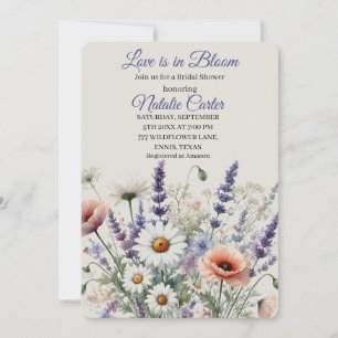 Love is in Bloom Spring Floral Bridal Shower Invitation