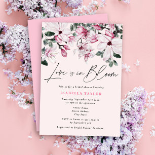 Love Is In Bloom Spring Floral Bridal Shower Invitation