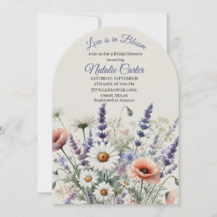 Love is in Bloom Spring Floral Bridal Shower Invitation