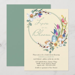 Love is in Bloom Spring Flowers Bridal Shower Invitation