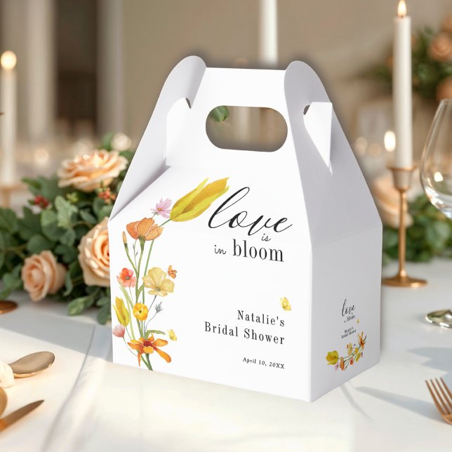 Love is in Bloom Spring Wildflower Bridal Shower Favour Box (Creator Uploaded)