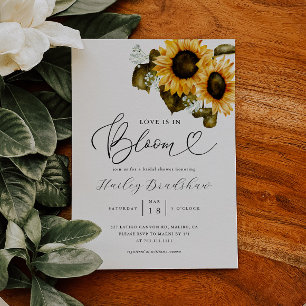 Love Is In Bloom   Sunflower Bridal Shower  Invitation