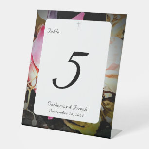 Love is in Bloom Table Number Pedestal Sign