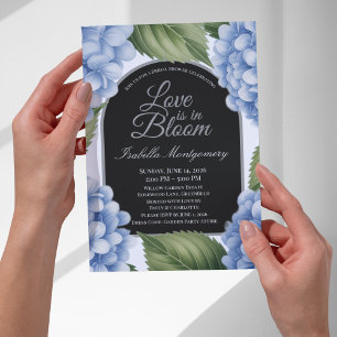 Love Is in Bloom Unique Hydrangea Bridal Shower Invitation