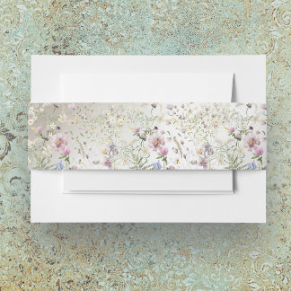 Love Is In Bloom Wedding Invitation Belly Band
