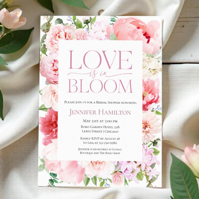 Love is in Bloom | Wild Garden Frame Bridal Shower Invitation (Creator Uploaded)