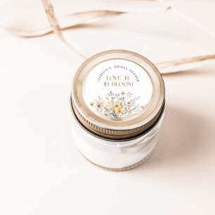Love Is In Bloom Wildflower Bridal Shower Classic Round Sticker