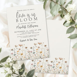 Love Is In Bloom Wildflower Bridal Shower Invitation
