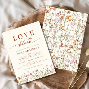 Love is in Bloom Wildflower Bridal Shower Invitation