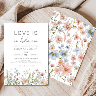 Love is in Bloom Wildflower Bridal Shower Invitation