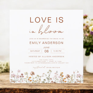 Love is in Bloom Wildflower Bridal Shower Invitation