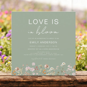 Love is in Bloom Wildflower Bridal Shower Invitation