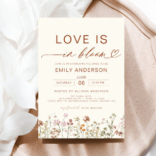 Love is in Bloom Wildflower Bridal Shower Invitation