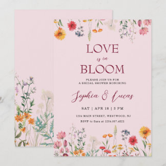 Love is in Bloom Wildflower Bridal Shower Invitation