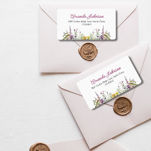Love is in Bloom Wildflower Floral Bridal Shower Label