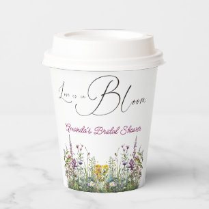 Love is in Bloom Wildflower Floral Bridal Shower Paper Cups