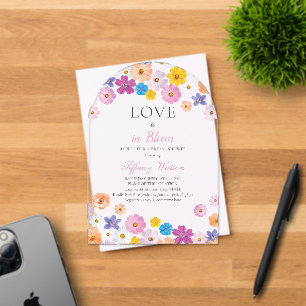 Love is in Bloom Wildflower Garden Bridal Shower Acrylic Invitations