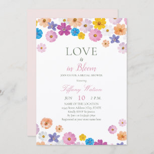 Love is in Bloom Wildflower Garden Bridal Shower Invitation
