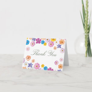 Love is in Bloom Wildflower Garden Bridal Shower Thank You Card