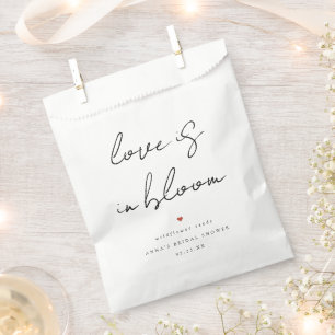 Love is in Bloom Wildflower Seed Bridal Shower Favour Bags