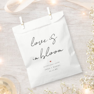 Love is in Bloom Wildflower Seeds Packet Wedding Favour Bags