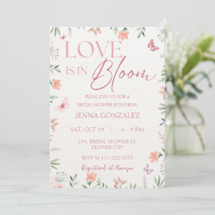 Love is in Bloom Wildflower Spring Bridal Shower Invitation