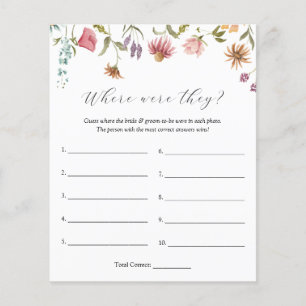 Love is in Bloom Wildflower Where Were They Game