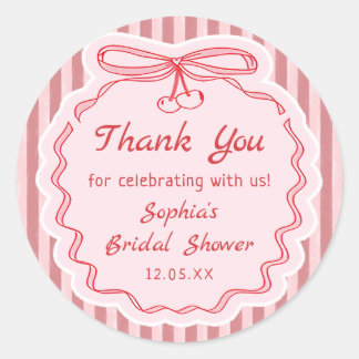 Love is in the Air Bow Bridal Shower Sticker