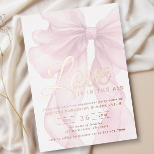 Love Is In The Air Bow Mauve Engagement Rose Gold
