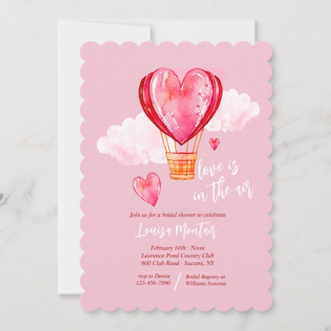 Love is in the Air Bridal Shower Invitation (Front)
